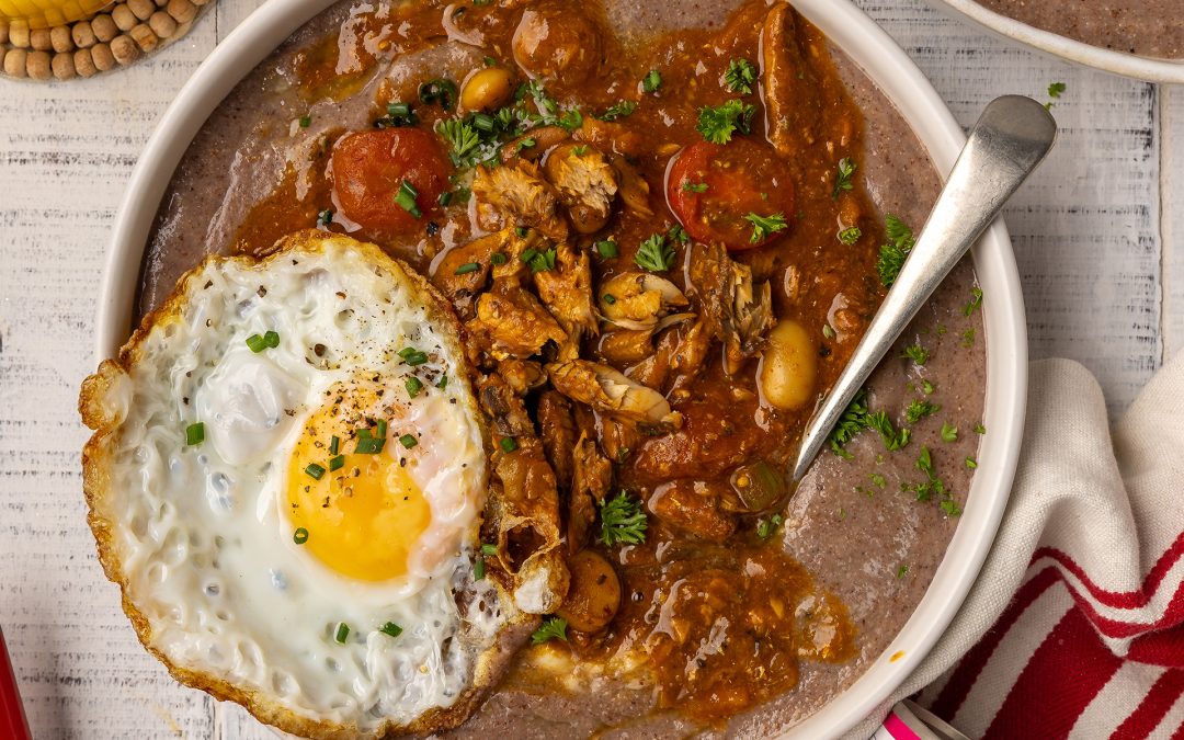 Savoury Mabele Bowls with Spicy Pilchard Chakalaka
